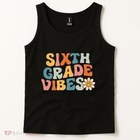 Sixth Grade Vibes 6th Grade Team Retro 1st Day Of School Tank Top thumb 2