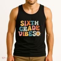 Sixth Grade Vibes 6th Grade Team Retro 1st Day Of School Tank Top thumb 3