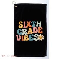 Sixth Grade Vibes 6th Grade Team Retro 1st Day Of School Golf Towel thumb 0