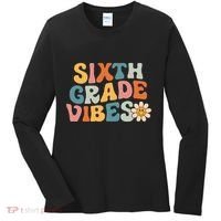 Sixth Grade Vibes 6th Grade Team Retro 1st Day Of School Women's Long Sleeve Shirt thumb 0
