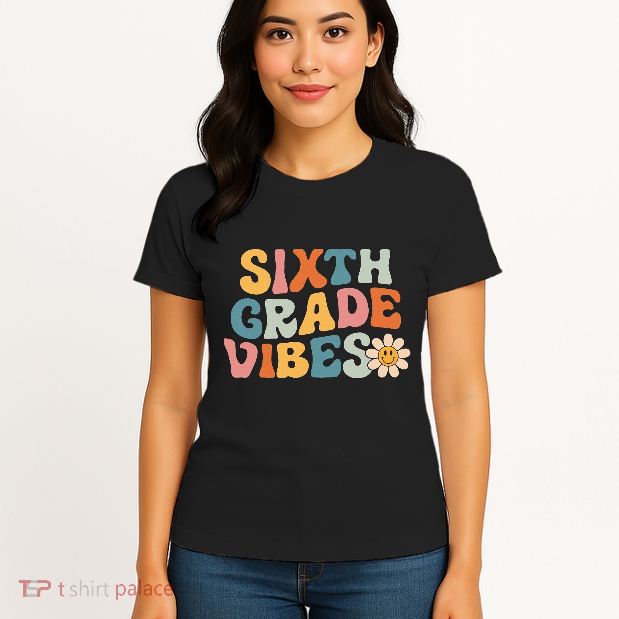 Sixth Grade Vibes 6th Grade Team Retro 1st Day Of School Women's T-Shirt