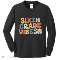 Sixth Grade Vibes 6th Grade Team Retro 1st Day Of School Kids Long Sleeve Shirt thumb 0