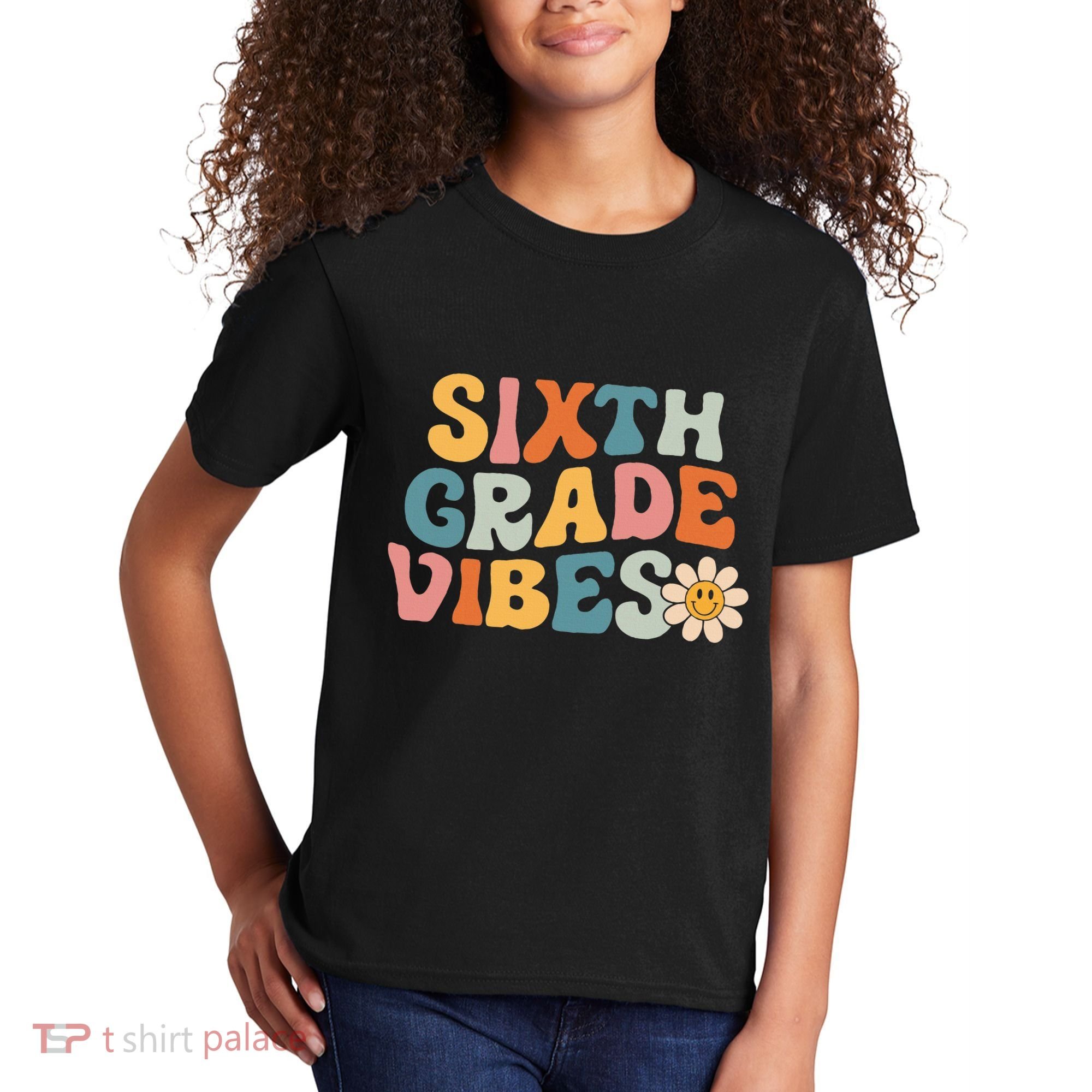 Sixth Grade Vibes 6th Grade Team Retro 1st Day Of School Kids T-Shirt