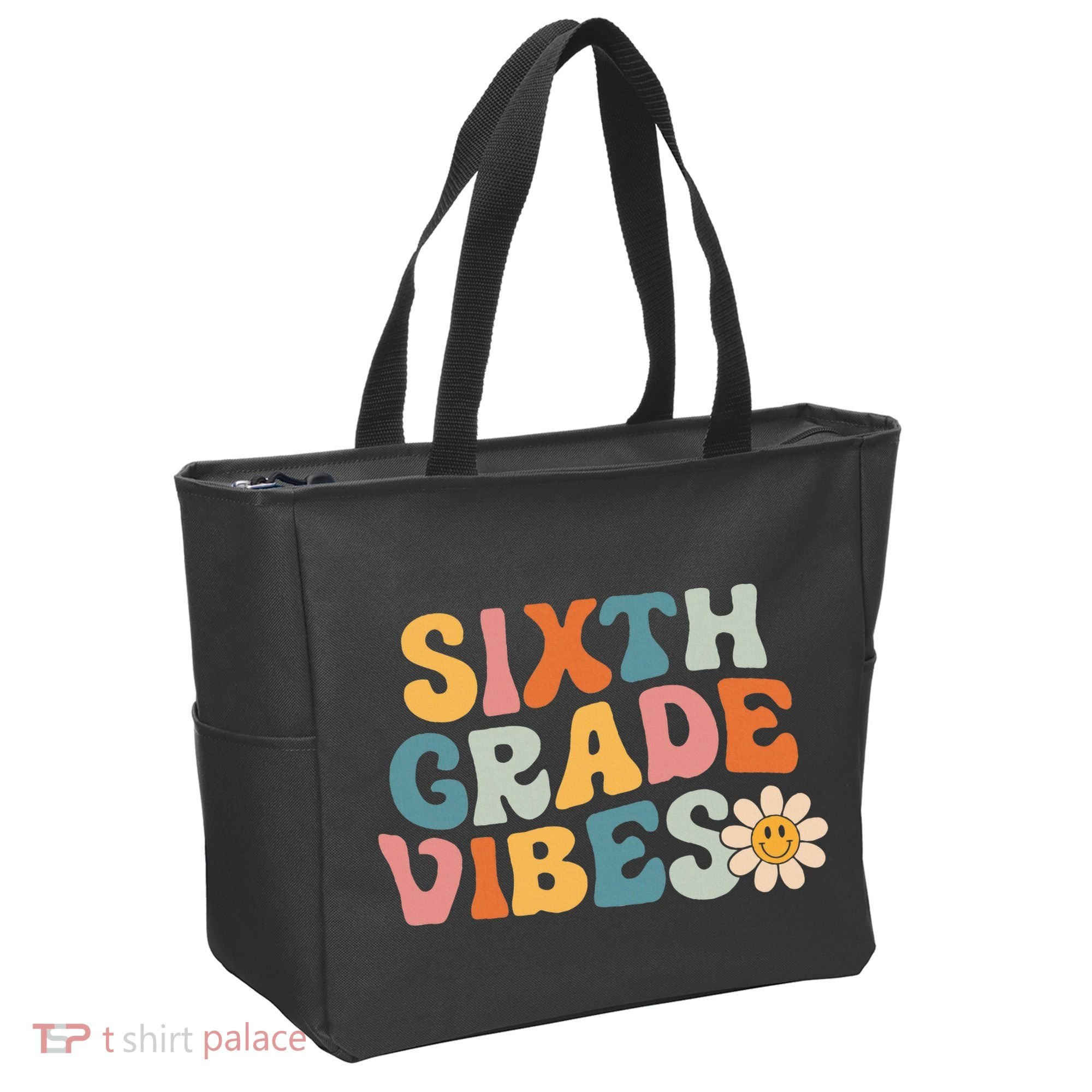 Sixth Grade Vibes 6th Grade Team Retro 1st Day Of School Tote Bag