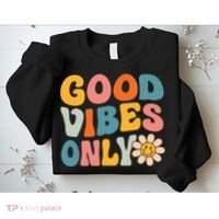 Summer Good Vibes Only Groovy Retro Beach Hawaii Vacation Sweatshirt thumb 2