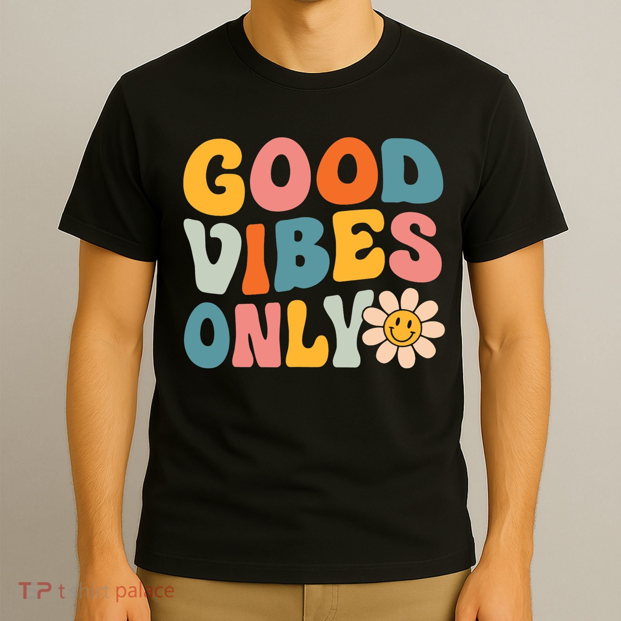 Summer Good Vibes Only Groovy Retro Beach Hawaii Vacation T-Shirt