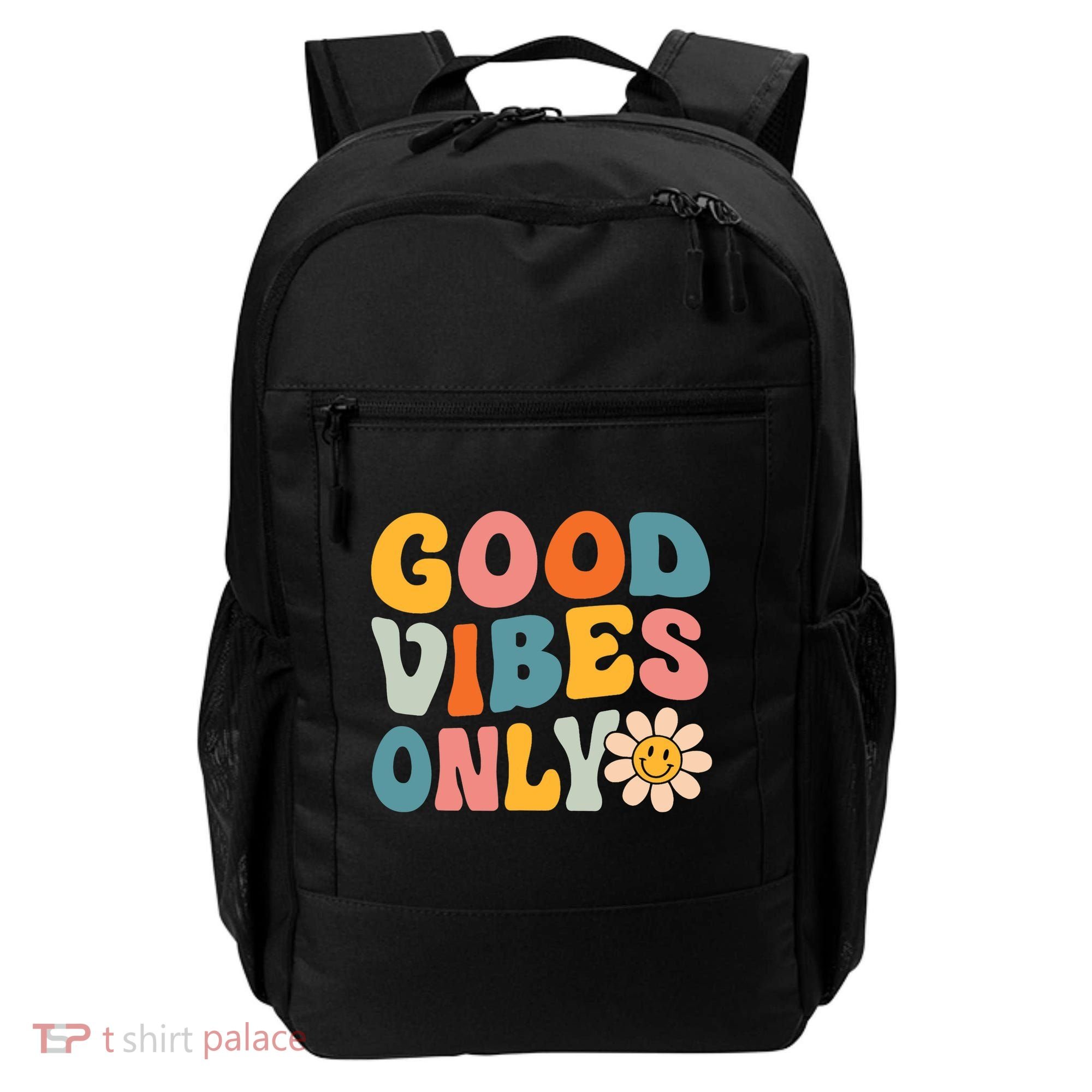 Summer Good Vibes Only Groovy Retro Beach Hawaii Vacation Backpack