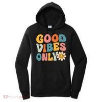 Summer Good Vibes Only Groovy Retro Beach Hawaii Vacation Women's Hoodie thumb 0