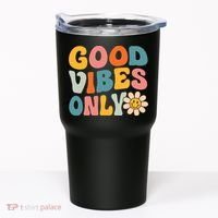 Summer Good Vibes Only Groovy Retro Beach Hawaii Vacation Tumbler thumb 0