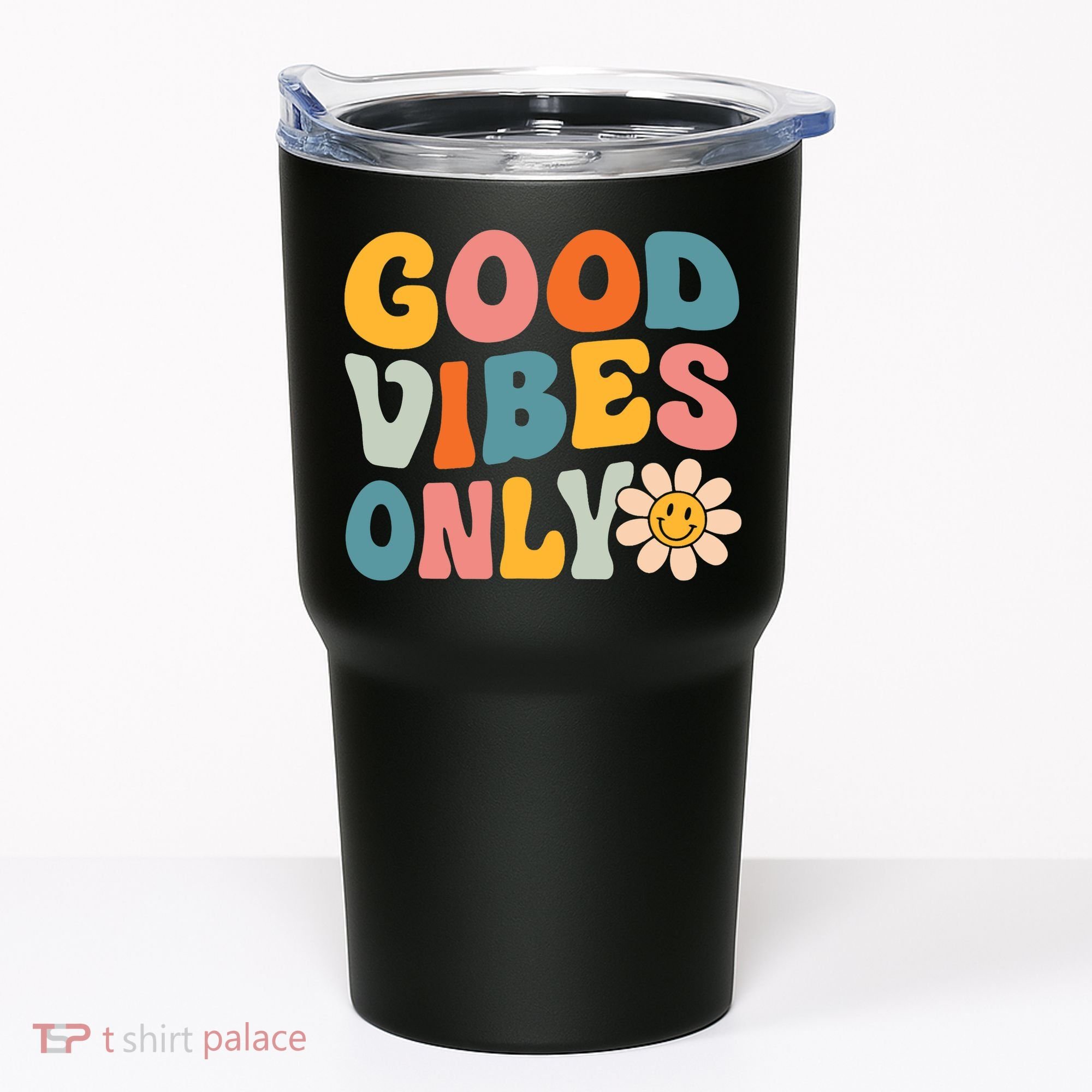 Summer Good Vibes Only Groovy Retro Beach Hawaii Vacation Tumbler