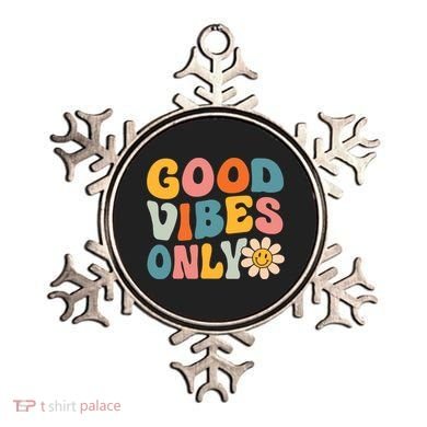 Summer Good Vibes Only Groovy Retro Beach Hawaii Vacation Ornament