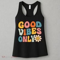 Summer Good Vibes Only Groovy Retro Beach Hawaii Vacation Women's Tank Top thumb 3