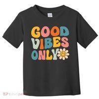 Summer Good Vibes Only Groovy Retro Beach Hawaii Vacation Toddler T-Shirt thumb 0