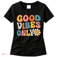 Summer Good Vibes Only Groovy Retro Beach Hawaii Vacation Women's T-Shirt thumb 0