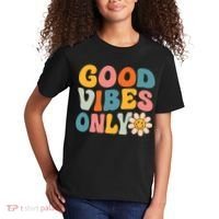 Summer Good Vibes Only Groovy Retro Beach Hawaii Vacation Kids T-Shirt thumb 2