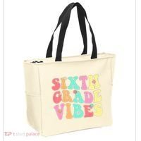 Sixth Grade Vibes 6th Grade First Day Of School Teacher Tote Bag thumb 2