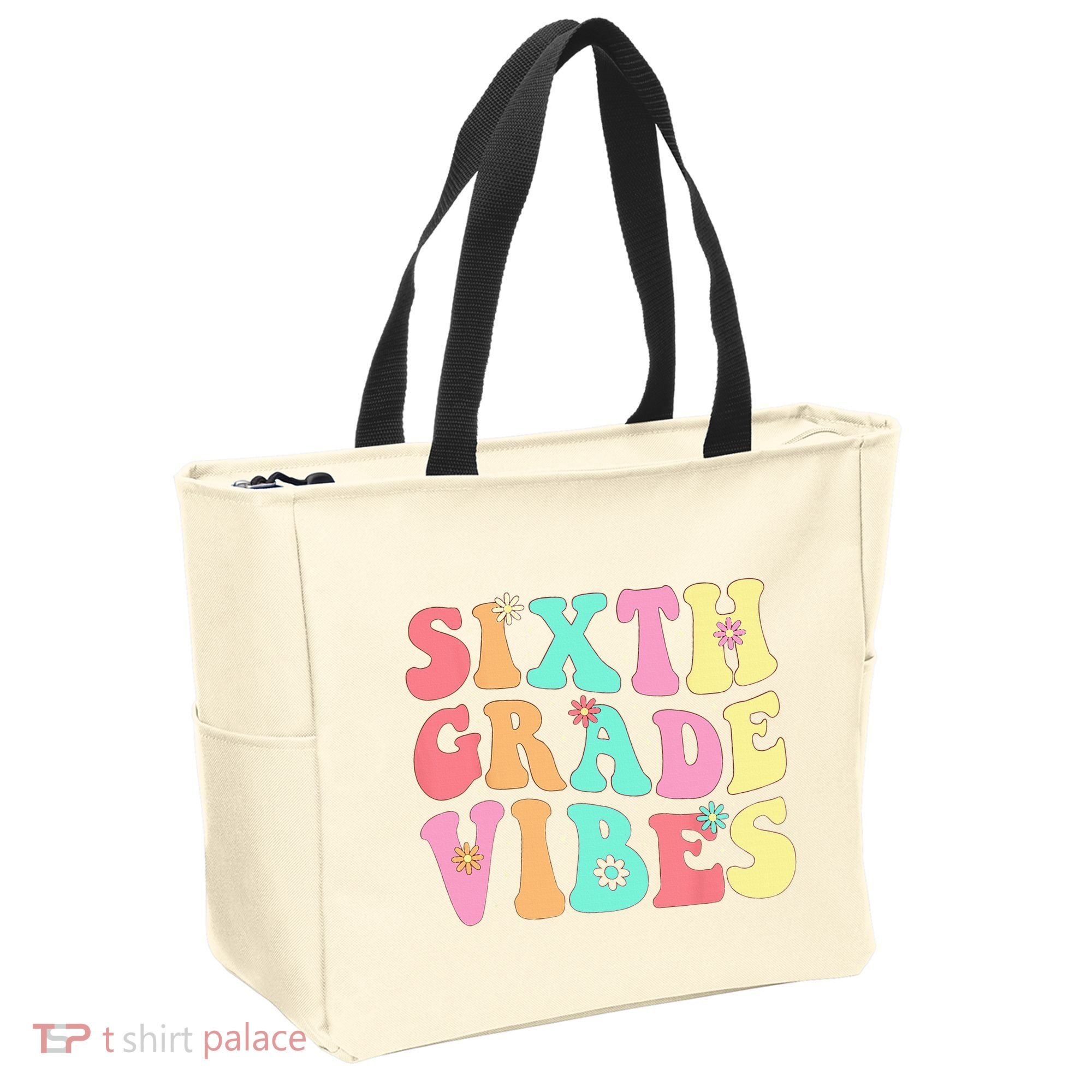 Sixth Grade Vibes 6th Grade First Day Of School Teacher Tote Bag