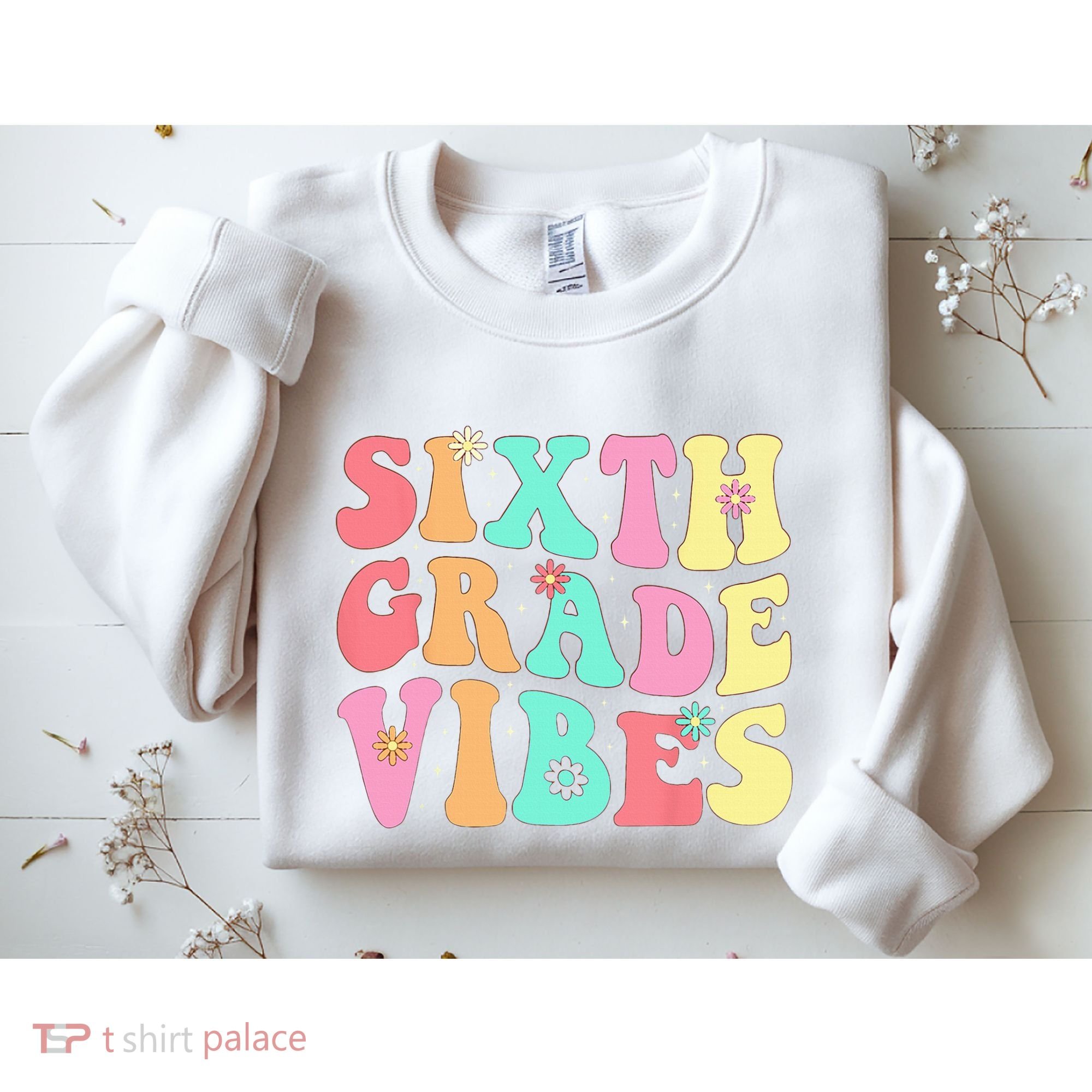 Sixth Grade Vibes 6th Grade First Day Of School Teacher Sweatshirt