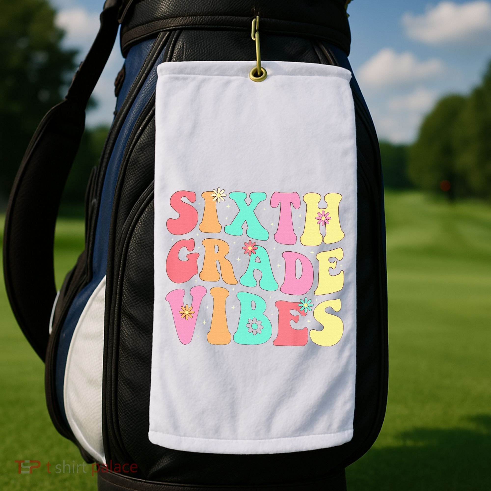 Sixth Grade Vibes 6th Grade First Day Of School Teacher Golf Towel