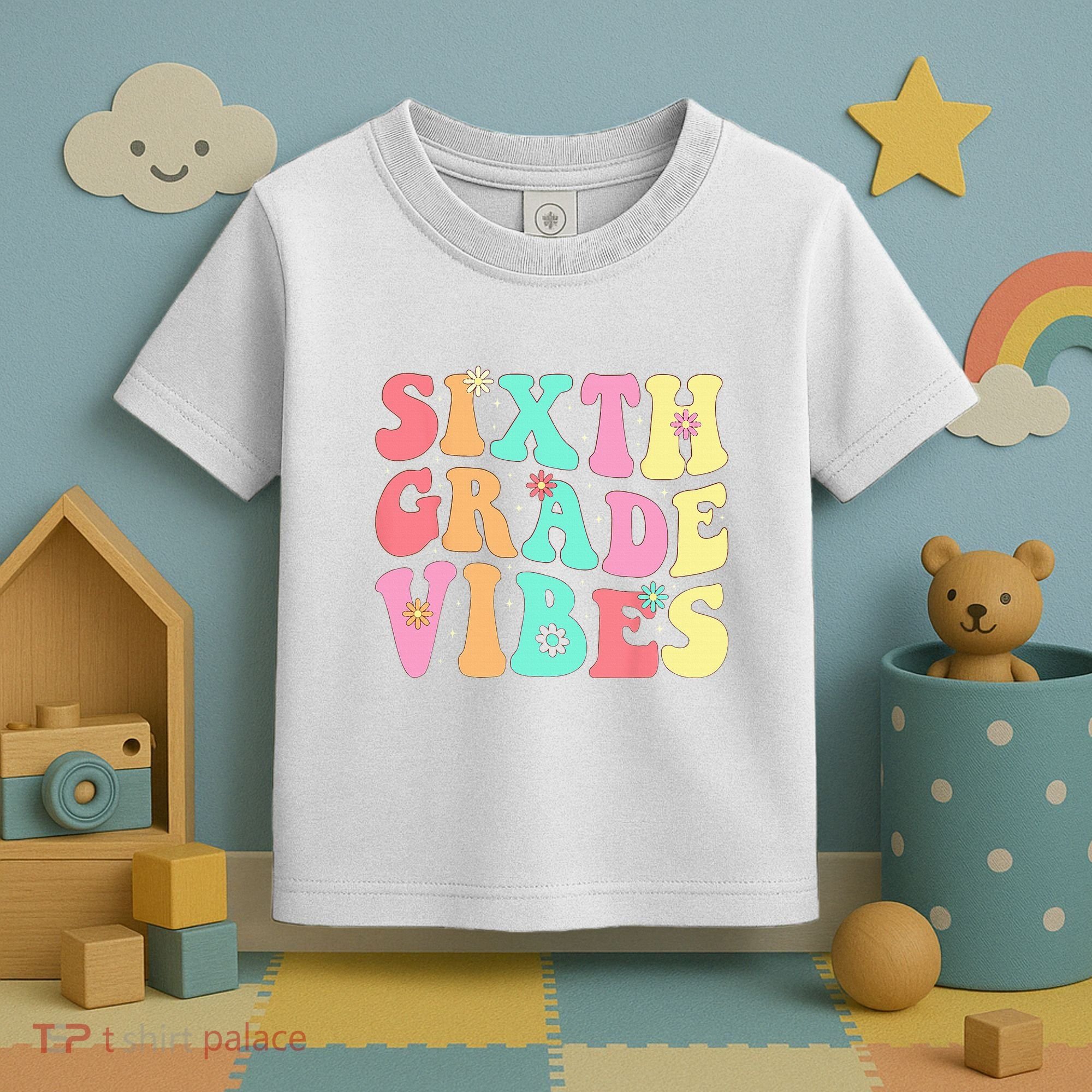 Sixth Grade Vibes 6th Grade First Day Of School Teacher Toddler T-Shirt