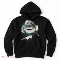 Shark Great White Shark Deep Sea Fishing Funny Shark Hoodie thumb 0