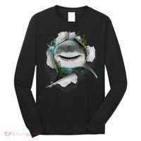 Shark Great White Shark Deep Sea Fishing Funny Shark Long Sleeve Shirt thumb 0