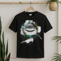 Shark Great White Shark Deep Sea Fishing Funny Shark T-Shirt thumb 2