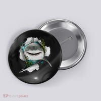 Shark Great White Shark Deep Sea Fishing Funny Shark Button thumb 0
