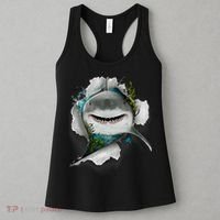 Shark Great White Shark Deep Sea Fishing Funny Shark Women's Tank Top thumb 3