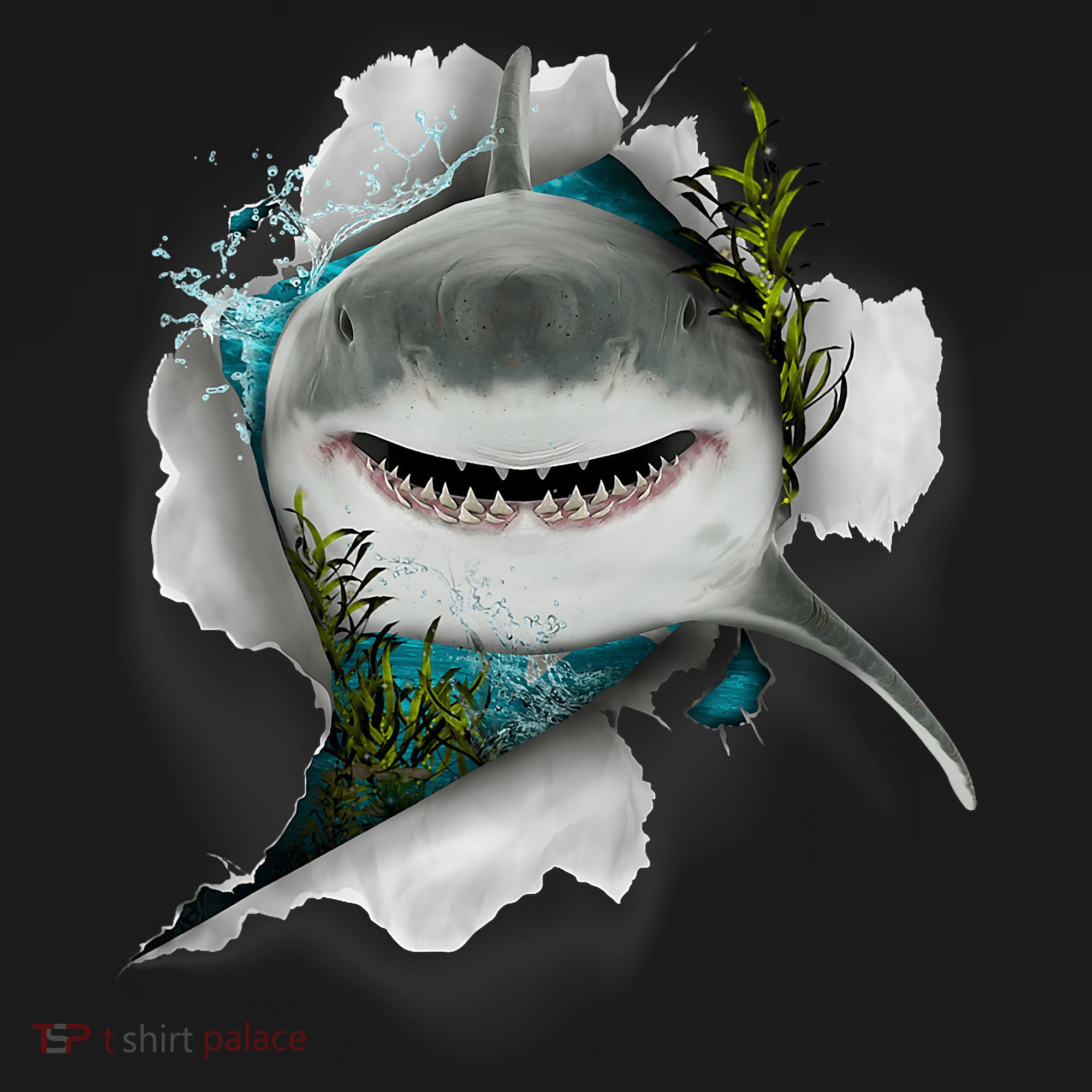 Shark Great White Shark Deep Sea Fishing Funny Shark Women's Tank Top