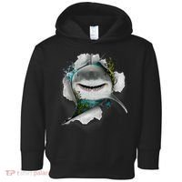Shark Great White Shark Deep Sea Fishing Funny Shark Toddler Hoodie thumb 0