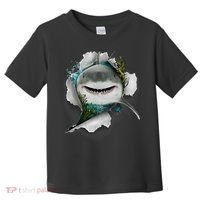 Shark Great White Shark Deep Sea Fishing Funny Shark Toddler T-Shirt thumb 0