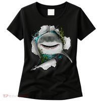 Shark Great White Shark Deep Sea Fishing Funny Shark Women's T-Shirt thumb 0