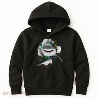Shark Great White Shark Deep Sea Fishing Funny Shark Kids Hoodie thumb 0