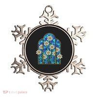 Stained Glass Wildflower Flower Kaleidoscope Church Window Ornament thumb 0