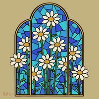 Stained Glass Wildflower Flower Kaleidoscope Church Window Sweatshirt thumb 2