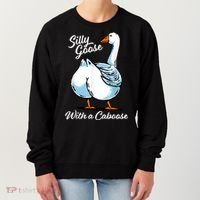 Silly Goose With A Caboose Funny Women's Sweatshirt thumb 0