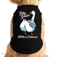 Silly Goose With A Caboose Funny Doggie Tank thumb 0