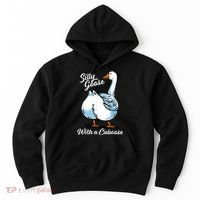Silly Goose With A Caboose Funny Hoodie thumb 0