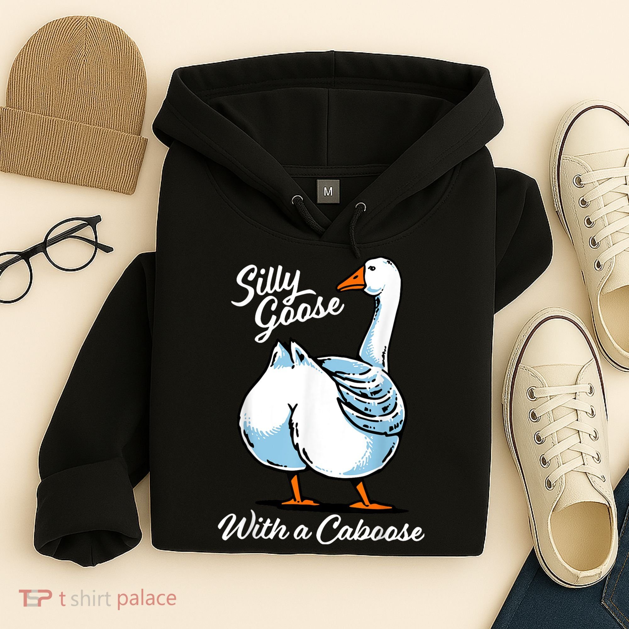 Silly Goose With A Caboose Funny Hoodie