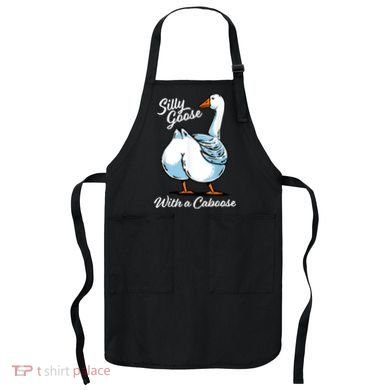 Silly Goose With A Caboose Funny Apron
