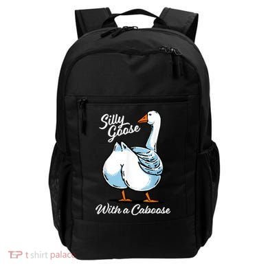 Silly Goose With A Caboose Funny Backpack