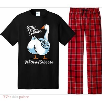 Silly Goose With A Caboose Funny Pajama Set