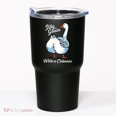 Silly Goose With A Caboose Funny Tumbler