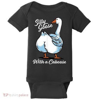 Silly Goose With A Caboose Funny Baby Bodysuit