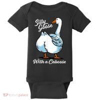 Silly Goose With A Caboose Funny Baby Bodysuit thumb 0