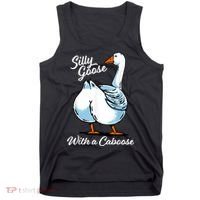 Silly Goose With A Caboose Funny Tank Top thumb 0