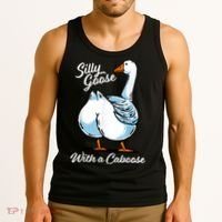 Silly Goose With A Caboose Funny Tank Top thumb 3