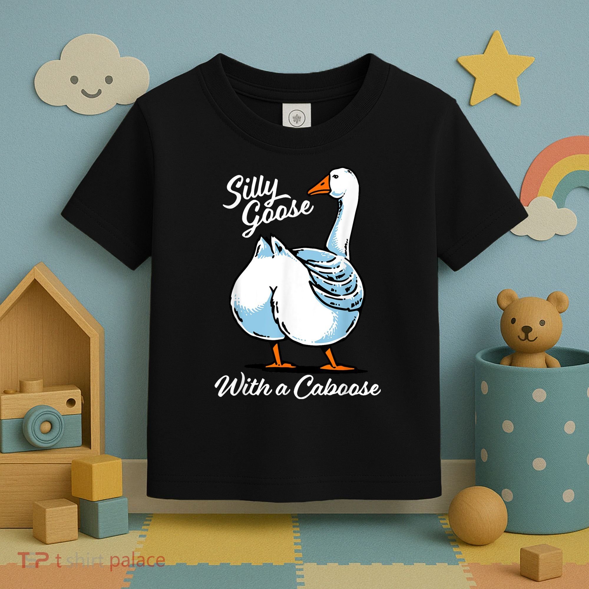 Silly Goose With A Caboose Funny Toddler T-Shirt