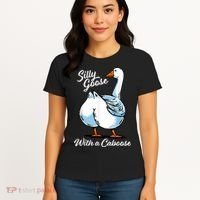 Silly Goose With A Caboose Funny Women's T-Shirt thumb 4